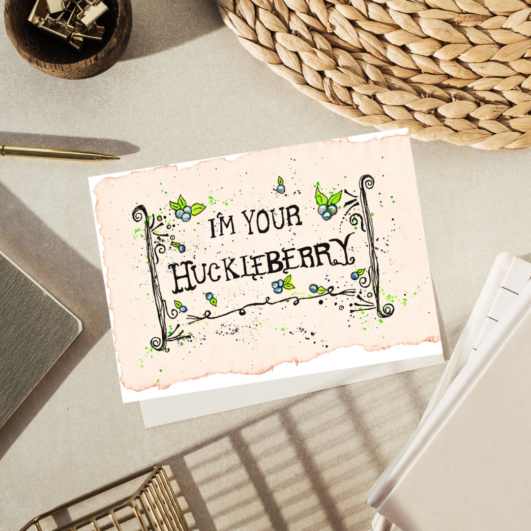 this card is a large 5x7 inch card with original artwork by Christine c