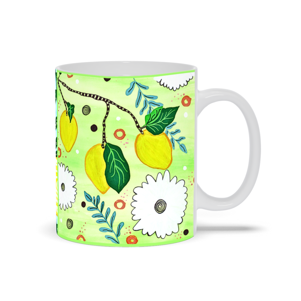 Brighten Your Mornings: Start your day with a smile with our cheerful and stylish mug.
High-Quality Ceramic: Crafted from durable ceramic for long-lasting enjoyment.
Comfortable Handle: Easy to grip and hold, perfect for cozy mornings.
Microwave &amp; Dishwasher Safe: Convenient for everyday use.
Exclusive Artwork Design: Showcases unique and eye-catching artwork.
11 oz Capacity: Holds your favorite beverage perfectly.