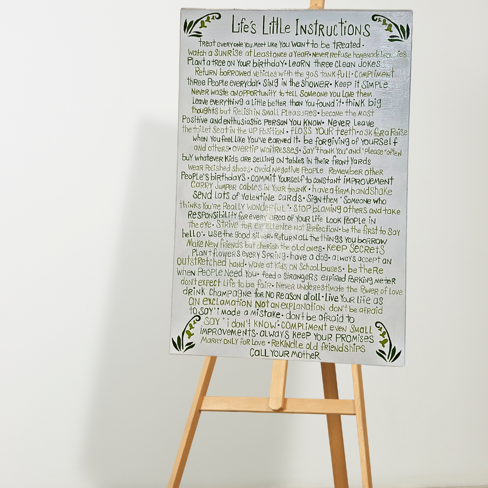 large custom poem piece measuring 24x36 inches 
