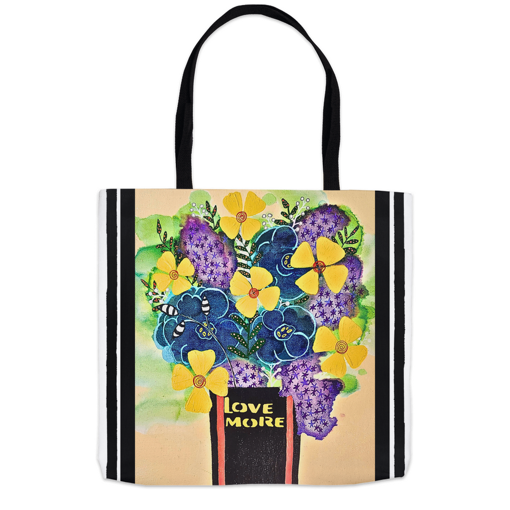 Our Canvas Tote Bag

Stylish Design: Features original artwork by Christine C, printed on both sides.
Durable Construction: Double-stitched seams, 100% polyester/cotton web straps, and black non-woven laminate interior ensure long-lasting quality.
Generous Size: Spacious 18x18 inches to carry your essentials with ease.
Easy Care: Dry clean or spot clean only for convenient maintenance.
Versatile Use: Perfect for shopping, work, or everyday errands.
Eco-Friendly: Made from durable materials for a sustainable